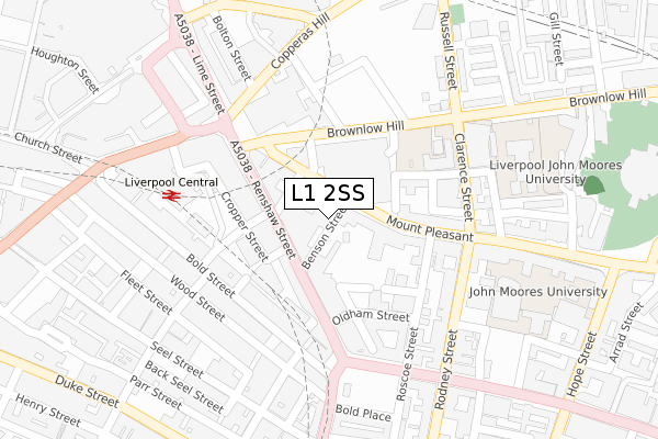 L1 2SS map - large scale - OS Open Zoomstack (Ordnance Survey)