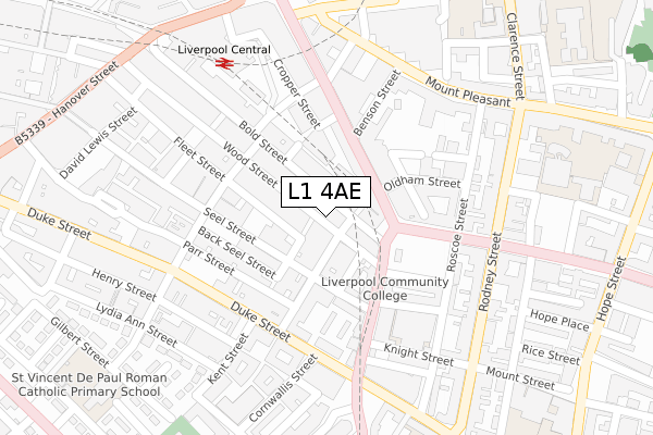 L1 4AE map - large scale - OS Open Zoomstack (Ordnance Survey)