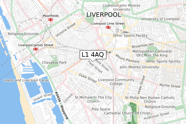 L1 4AQ map - small scale - OS Open Zoomstack (Ordnance Survey)