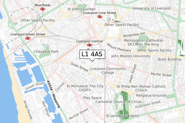 L1 4AS map - small scale - OS Open Zoomstack (Ordnance Survey)