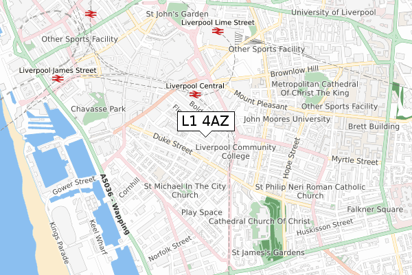 L1 4AZ map - small scale - OS Open Zoomstack (Ordnance Survey)