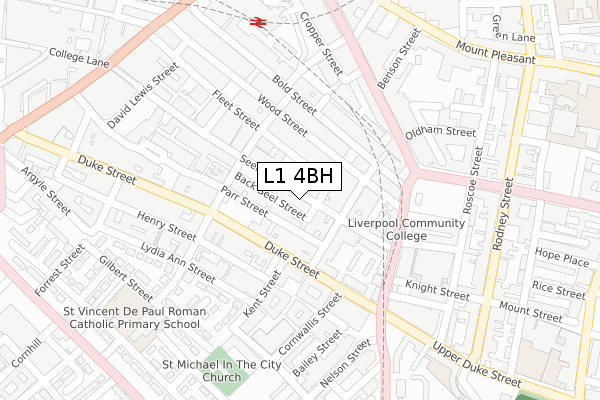 L1 4BH map - large scale - OS Open Zoomstack (Ordnance Survey)