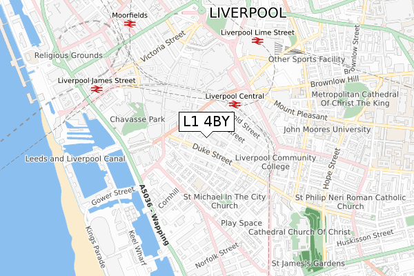 L1 4BY map - small scale - OS Open Zoomstack (Ordnance Survey)