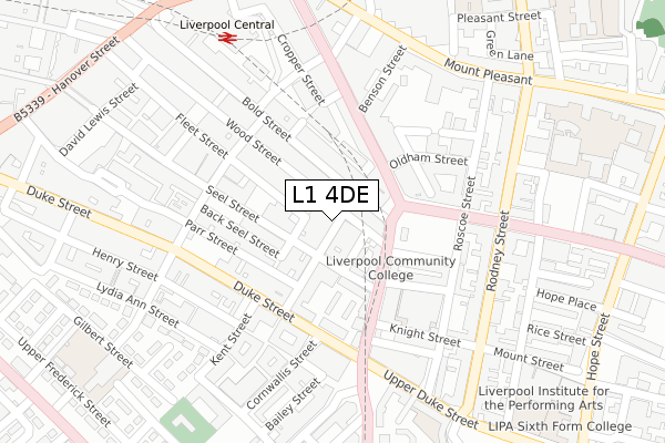 L1 4DE map - large scale - OS Open Zoomstack (Ordnance Survey)