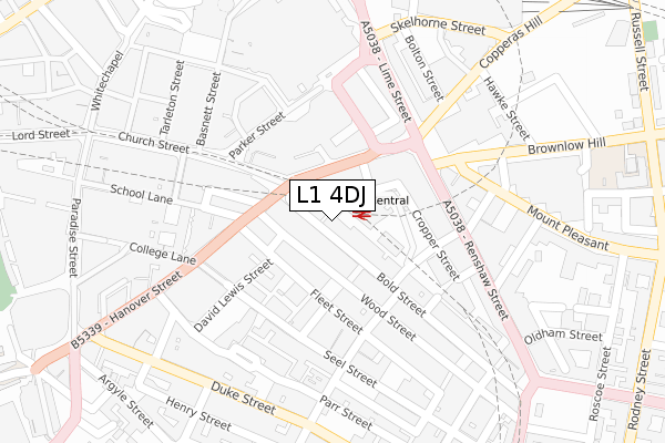 L1 4DJ map - large scale - OS Open Zoomstack (Ordnance Survey) L1 4DJ map - large scale - OS Open Zoomstack (Ordnance Survey)