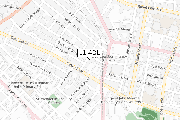 L1 4DL map - large scale - OS Open Zoomstack (Ordnance Survey)