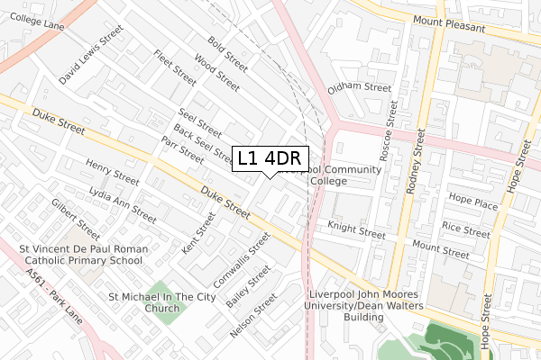 L1 4DR map - large scale - OS Open Zoomstack (Ordnance Survey)