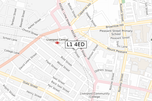 L1 4ED map - large scale - OS Open Zoomstack (Ordnance Survey)