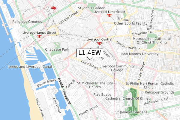 L1 4EW map - small scale - OS Open Zoomstack (Ordnance Survey) L1 4EW map - small scale - OS Open Zoomstack (Ordnance Survey)