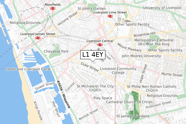 L1 4EY map - small scale - OS Open Zoomstack (Ordnance Survey) L1 4EY map - small scale - OS Open Zoomstack (Ordnance Survey)