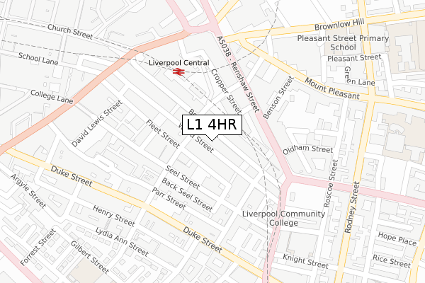 L1 4HR map - large scale - OS Open Zoomstack (Ordnance Survey)