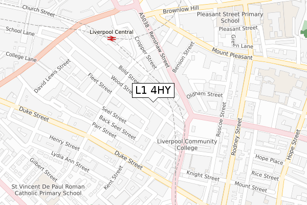 L1 4HY map - large scale - OS Open Zoomstack (Ordnance Survey)