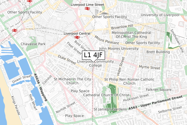 L1 4JF map - small scale - OS Open Zoomstack (Ordnance Survey)