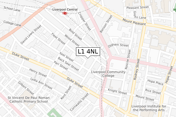 L1 4NL map - large scale - OS Open Zoomstack (Ordnance Survey)