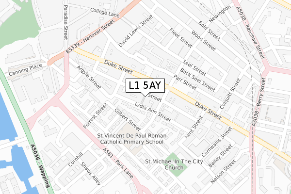 L1 5AY map - large scale - OS Open Zoomstack (Ordnance Survey)