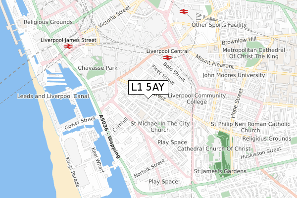 L1 5AY map - small scale - OS Open Zoomstack (Ordnance Survey)