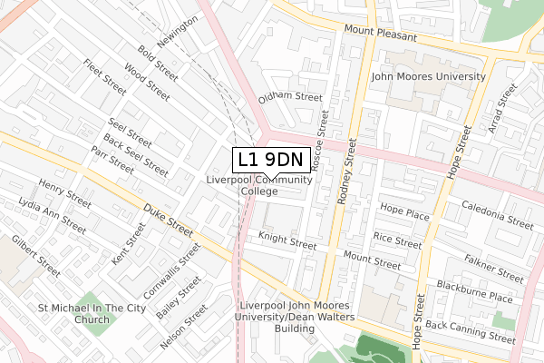 L1 9DN map - large scale - OS Open Zoomstack (Ordnance Survey)