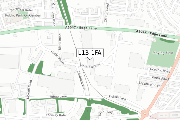 L13 1FA map - large scale - OS Open Zoomstack (Ordnance Survey) L13 1FA map - large scale - OS Open Zoomstack (Ordnance Survey)