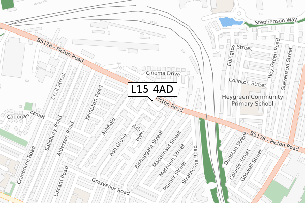L15 4AD map - large scale - OS Open Zoomstack (Ordnance Survey) L15 4AD map - large scale - OS Open Zoomstack (Ordnance Survey)