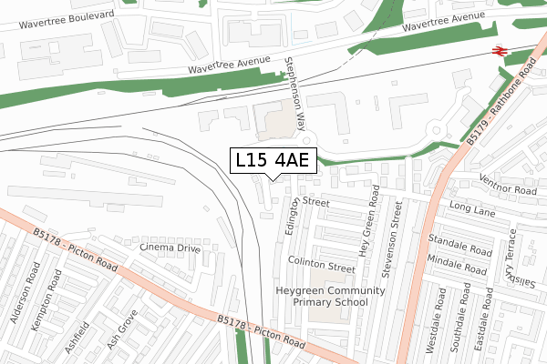 L15 4AE map - large scale - OS Open Zoomstack (Ordnance Survey) L15 4AE map - large scale - OS Open Zoomstack (Ordnance Survey)