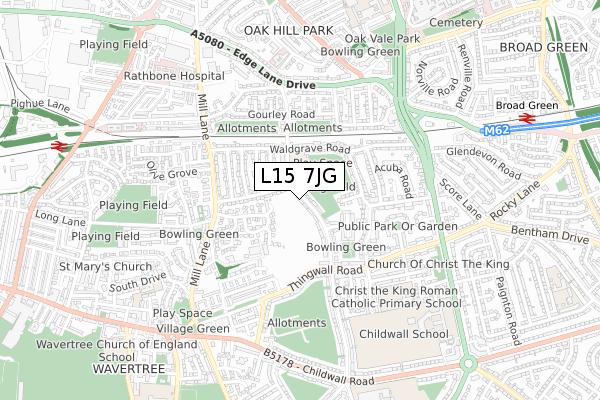 L15 7JG map - small scale - OS Open Zoomstack (Ordnance Survey)