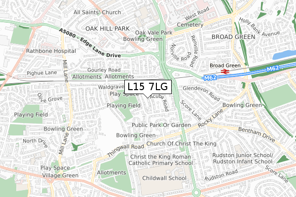 L15 7LG map - small scale - OS Open Zoomstack (Ordnance Survey)