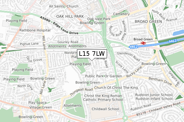 L15 7LW map - small scale - OS Open Zoomstack (Ordnance Survey)