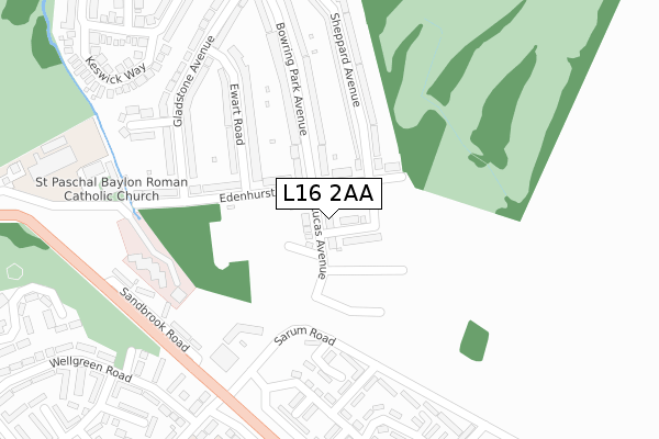 L16 2AA map - large scale - OS Open Zoomstack (Ordnance Survey) L16 2AA map - large scale - OS Open Zoomstack (Ordnance Survey)