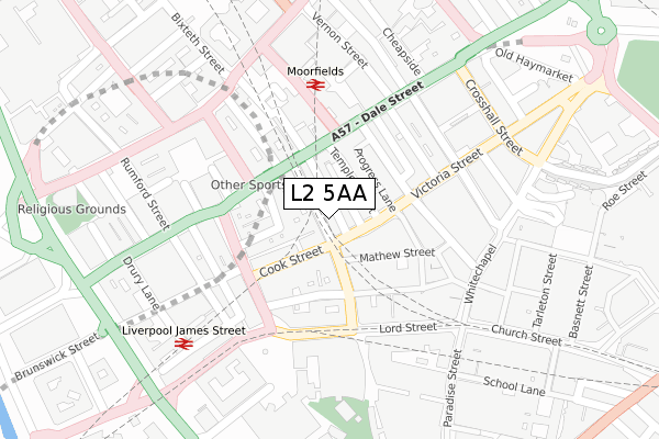 L2 5AA map - large scale - OS Open Zoomstack (Ordnance Survey)