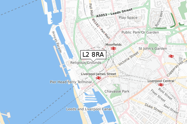 L2 8RA map - small scale - OS Open Zoomstack (Ordnance Survey)