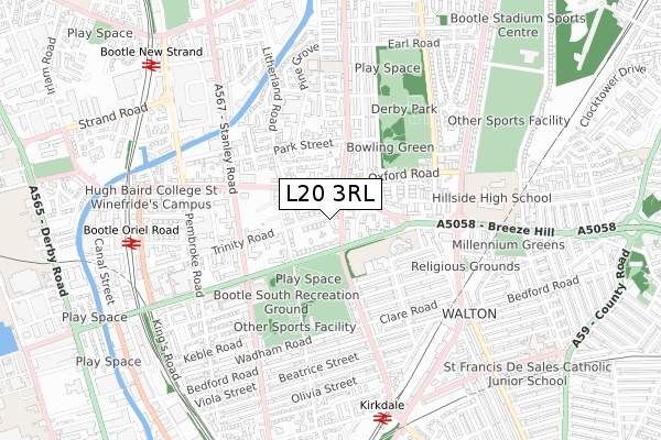 L20 3RL map - small scale - OS Open Zoomstack (Ordnance Survey) L20 3RL map - small scale - OS Open Zoomstack (Ordnance Survey)
