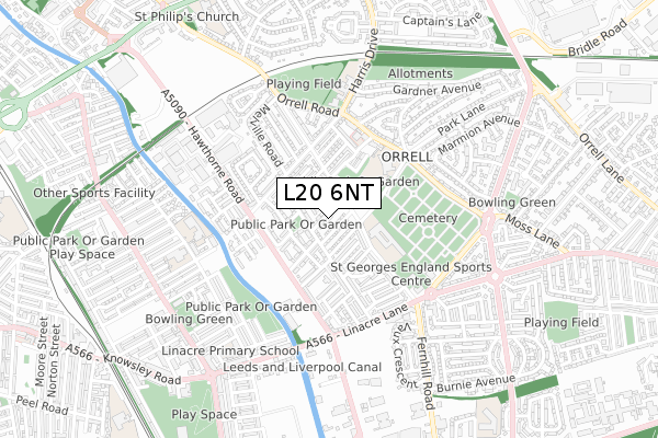 L20 6NT map - small scale - OS Open Zoomstack (Ordnance Survey) L20 6NT map - small scale - OS Open Zoomstack (Ordnance Survey)