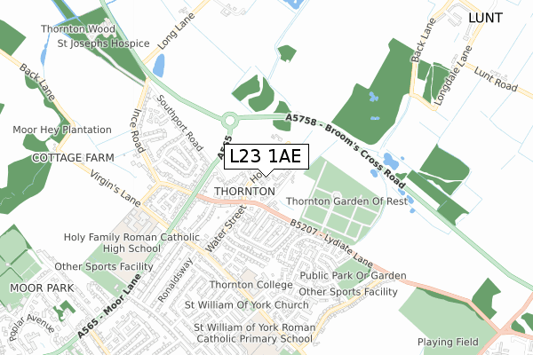 L23 1AE map - small scale - OS Open Zoomstack (Ordnance Survey) L23 1AE map - small scale - OS Open Zoomstack (Ordnance Survey)