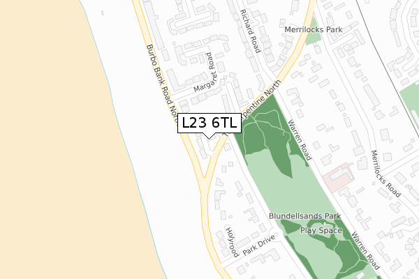 L23 6TL map - large scale - OS Open Zoomstack (Ordnance Survey)