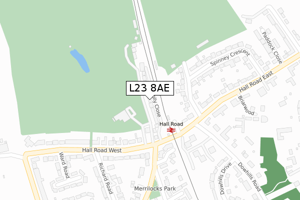 L23 8AE map - large scale - OS Open Zoomstack (Ordnance Survey) L23 8AE map - large scale - OS Open Zoomstack (Ordnance Survey)