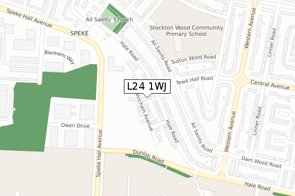 L24 1WJ map - large scale - OS Open Zoomstack (Ordnance Survey) L24 1WJ map - large scale - OS Open Zoomstack (Ordnance Survey)