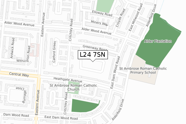 L24 7SN map - large scale - OS Open Zoomstack (Ordnance Survey) L24 7SN map - large scale - OS Open Zoomstack (Ordnance Survey)