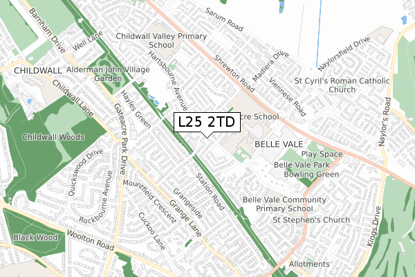 L25 2TD map - small scale - OS Open Zoomstack (Ordnance Survey) L25 2TD map - small scale - OS Open Zoomstack (Ordnance Survey)