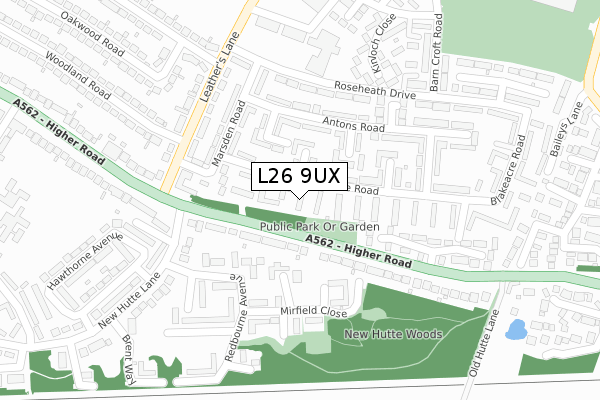 L26 9UX map - large scale - OS Open Zoomstack (Ordnance Survey) L26 9UX map - large scale - OS Open Zoomstack (Ordnance Survey)
