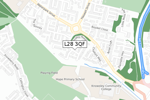 L28 3QF map - large scale - OS Open Zoomstack (Ordnance Survey)