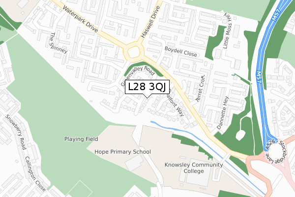 L28 3QJ map - large scale - OS Open Zoomstack (Ordnance Survey)