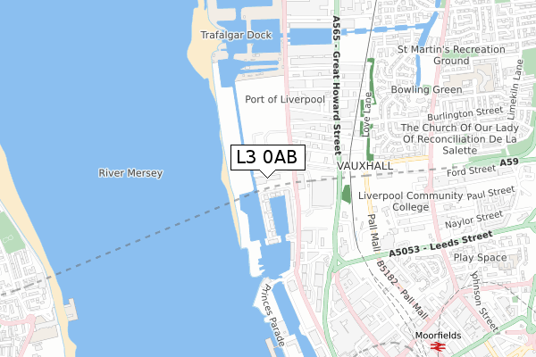 L3 0AB map - small scale - OS Open Zoomstack (Ordnance Survey)