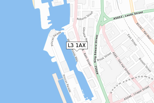 L3 1AX map - large scale - OS Open Zoomstack (Ordnance Survey)