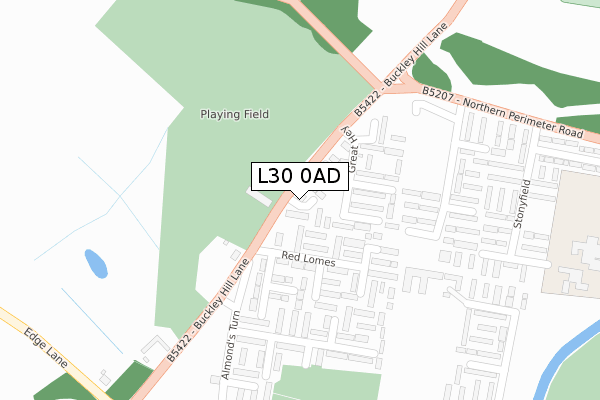L30 0AD map - large scale - OS Open Zoomstack (Ordnance Survey)