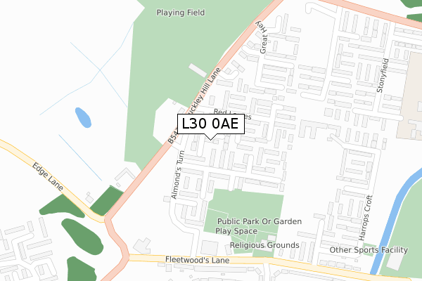 L30 0AE map - large scale - OS Open Zoomstack (Ordnance Survey)