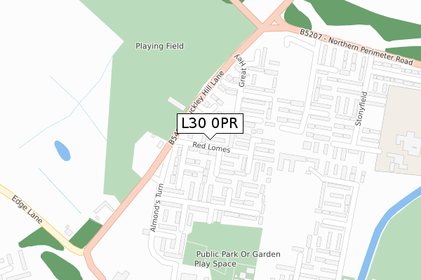 L30 0PR map - large scale - OS Open Zoomstack (Ordnance Survey)