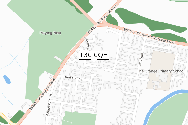 L30 0QE map - large scale - OS Open Zoomstack (Ordnance Survey)