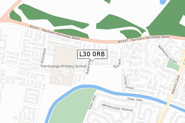 L30 0RB map - large scale - OS Open Zoomstack (Ordnance Survey)