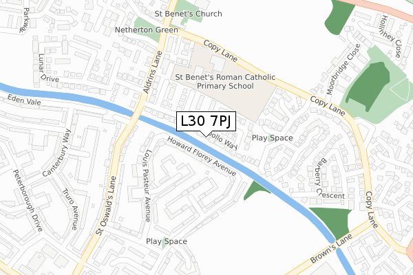 L30 7PJ map - large scale - OS Open Zoomstack (Ordnance Survey) L30 7PJ map - large scale - OS Open Zoomstack (Ordnance Survey)