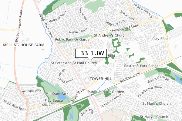 L33 1UW map - small scale - OS Open Zoomstack (Ordnance Survey) L33 1UW map - small scale - OS Open Zoomstack (Ordnance Survey)